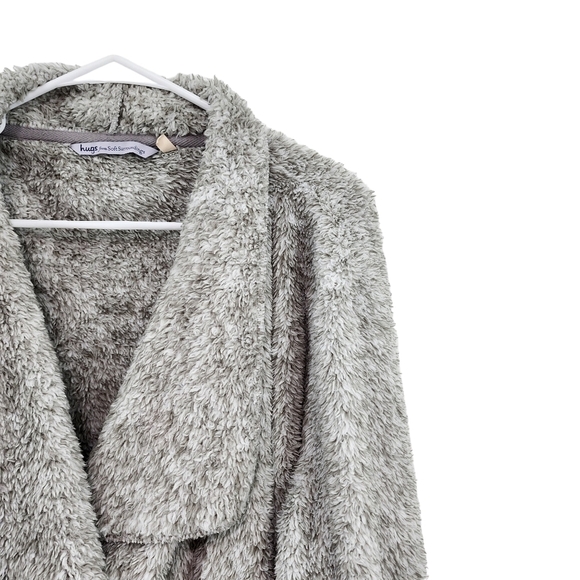 Hugs From Soft Surroundings Women's Fleece Drape Cardigan Sweater - OS - Picture 2 of 8